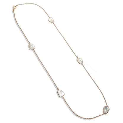 Mattioli 18ct Rose Gold and Mother Of Pearl Puzzle Chanel Necklace