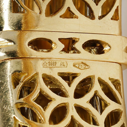 Italian 18ct Yellow Gold Bangle with Burma Ruby and Diamond Bow