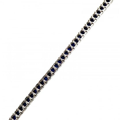 Modern 7.36ct Sapphire Line Bracelet in Platinum