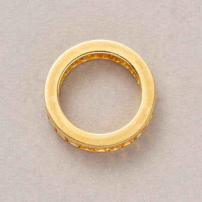 6.67ct Baguette Cut Yellow Sapphire Full Eternity Band Ring