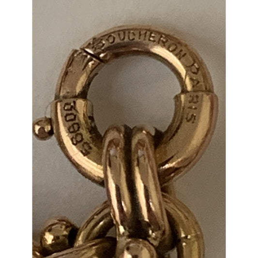 Boucheron 18ct Gold Fancy Link Chain Collar Necklace