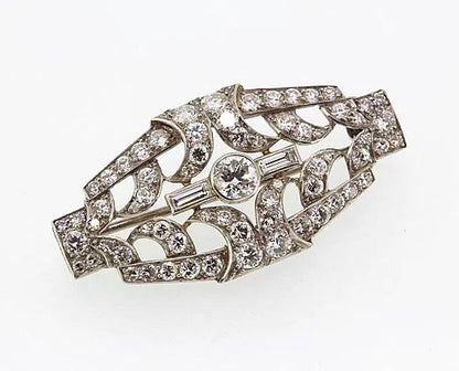 Art Deco Diamond and Platinum Brooch