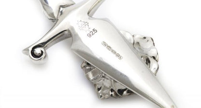 Stephen Webster Ruby Rose and Silver Dagger Necklace, in original box