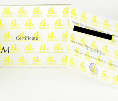 Jacobs and Co Five Time Zones Carbon Fibre Diamond Set Watch, 40mm, Jacob & Co box and paperwork