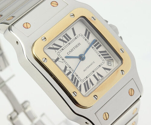 Cartier Santos Galbee 32mm Large Steel and Gold Automatic
