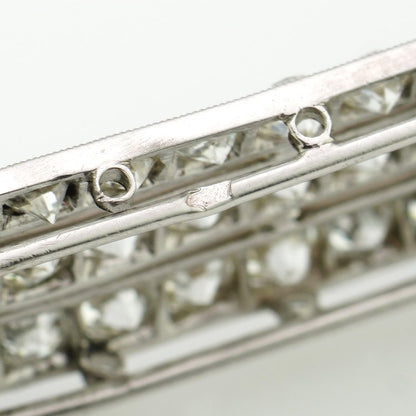 Boucheron Art Deco Platinum Brooch with Jade Onyx and Diamonds