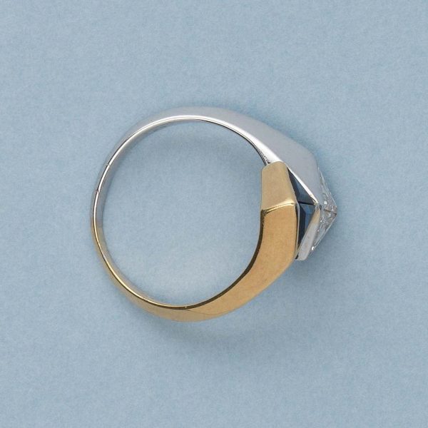 Illario Diamond and Sapphire Toi et Moi Ring