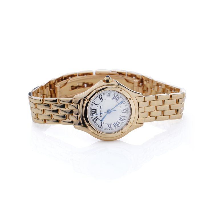 Cartier Cougar 18ct Yellow Gold Ladies Watch