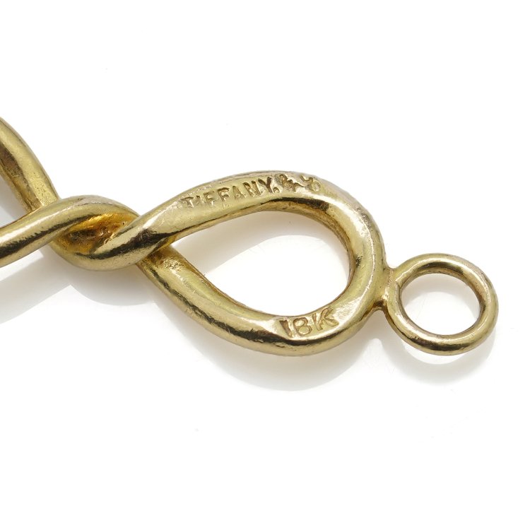 Vintage Tiffany and Co 18ct Yellow Gold Infinity Fancy Link Chain Necklace
