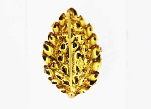 Tiffany and Co Cone Brooch, set with Rubies, 18ct Yellow Gold, c.1990's