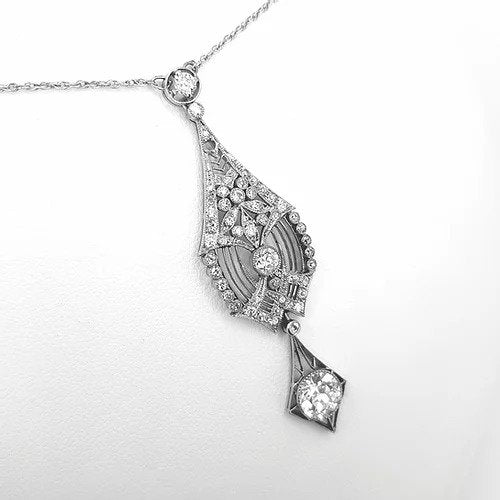 Belle Epoque 1.50ct Diamond and Platinum Pendant
