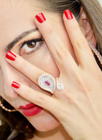 Tourmaline and Rose Cut Diamond Dress Ring, 4.19cts, 18ct Rose Gold