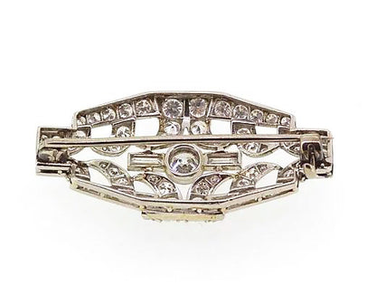 Art Deco Diamond and Platinum Brooch
