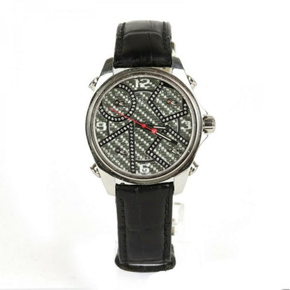 Jacobs and Co Five Time Zones Carbon Fibre Diamond Set Watch, 40mm circular dial, inter-changeable bezel, Jacob & Co box and paperwork