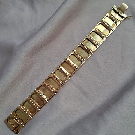 Brevatto 18ct Yellow Gold Panel Bracelet