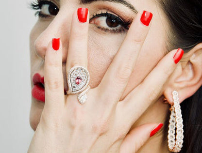 Tourmaline and Rose Cut Diamond Dress Ring, 4.19cts, 18ct Rose Gold