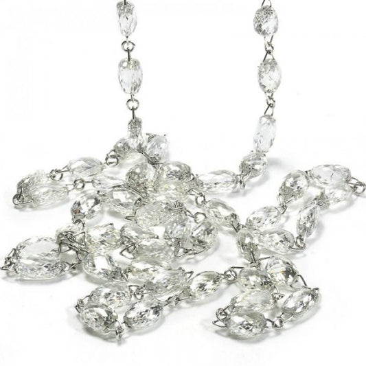 Briolette Diamond Long Necklace, 36.83 carats, 18ct White Gold