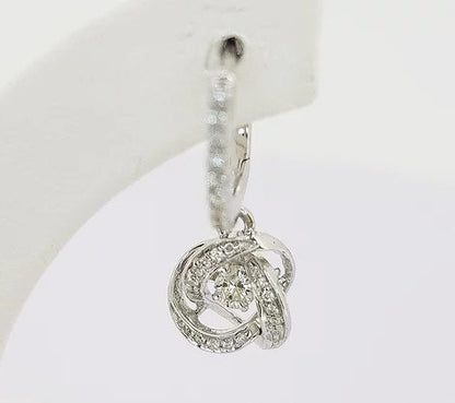 0.40ct Diamond Drop Earrings in 18ct White Gold