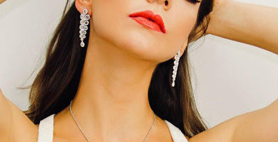 Fancy Rose Cut Diamond Drop Earrings, 4.25 carat total, 18ct White Gold