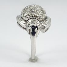 Vintage Diamond and Platinum Domed Cocktail Ring, 3.72 carats