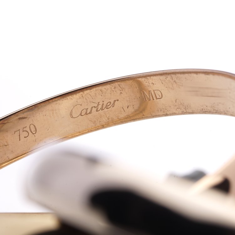 Vintage Cartier Tri Colour 18ct Gold Trinity Bangle Bracelet