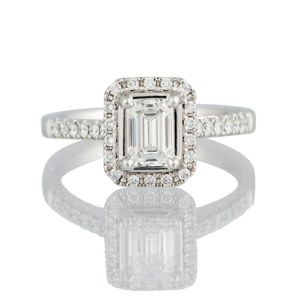 Emerald Cut Diamond Cluster Ring