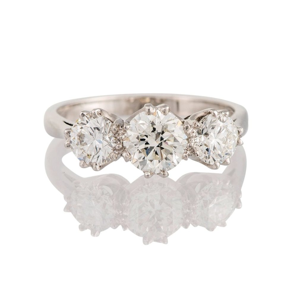 Antique Three Stone Engagement Ring