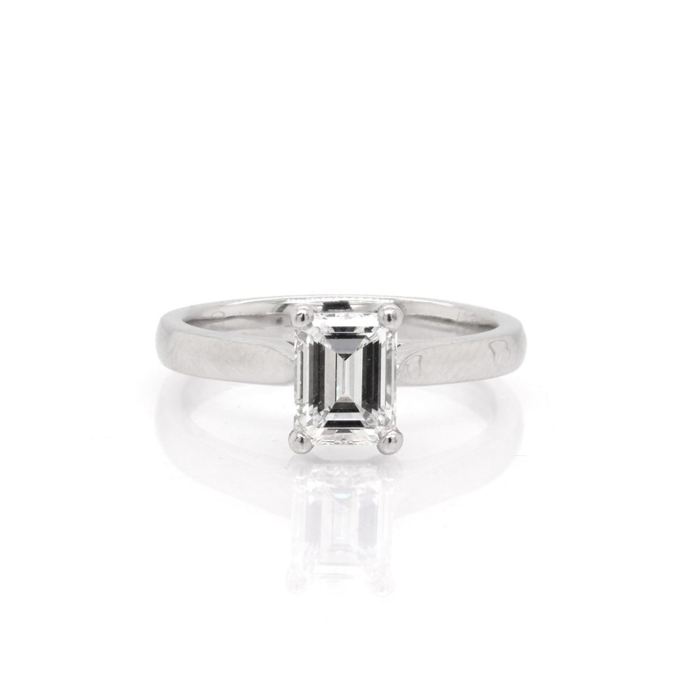 Platinum Solitaire 1.09 Carat Diamond Engagement Ring