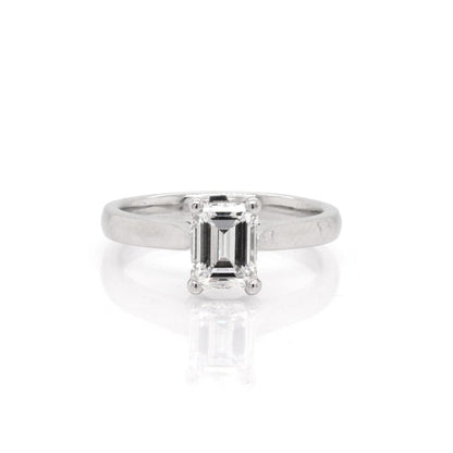 Platinum Solitaire 1.09 Carat Diamond Engagement Ring