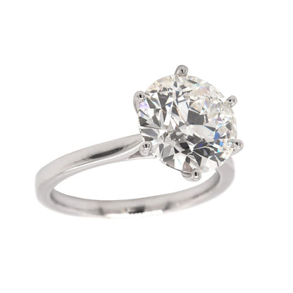 Stunning 3.81 Carat Diamond Engagement Ring In 18 Carat White Gold