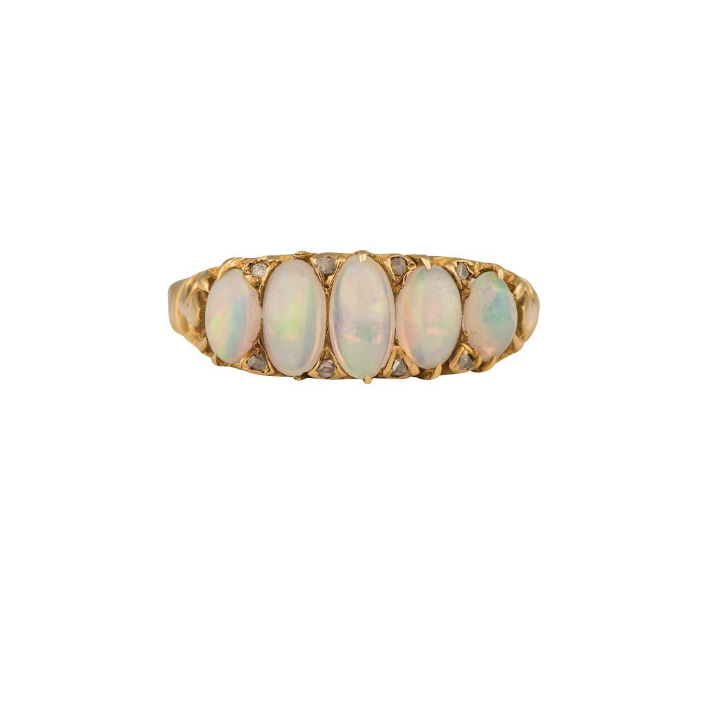 Five Stone Graduated Opal Ring
