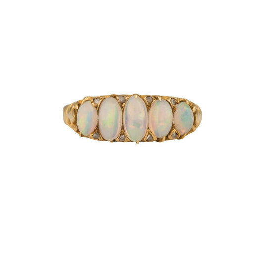 Five Stone Graduated Opal Ring