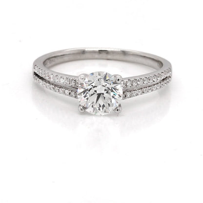 1.01 Carat Diamond Solitaire Engagement Ring In 18 Carat White Gold