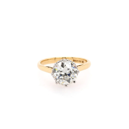1.92 Carat Diamond Ring In 18 Carat Yellow Gold