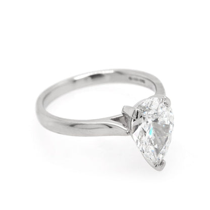 Platinum 1.66 Carat Diamond Solitaire Ring I