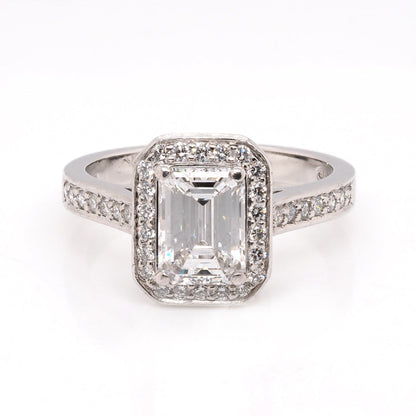 1.52 Carat Diamond Cluster Ring In Platinum