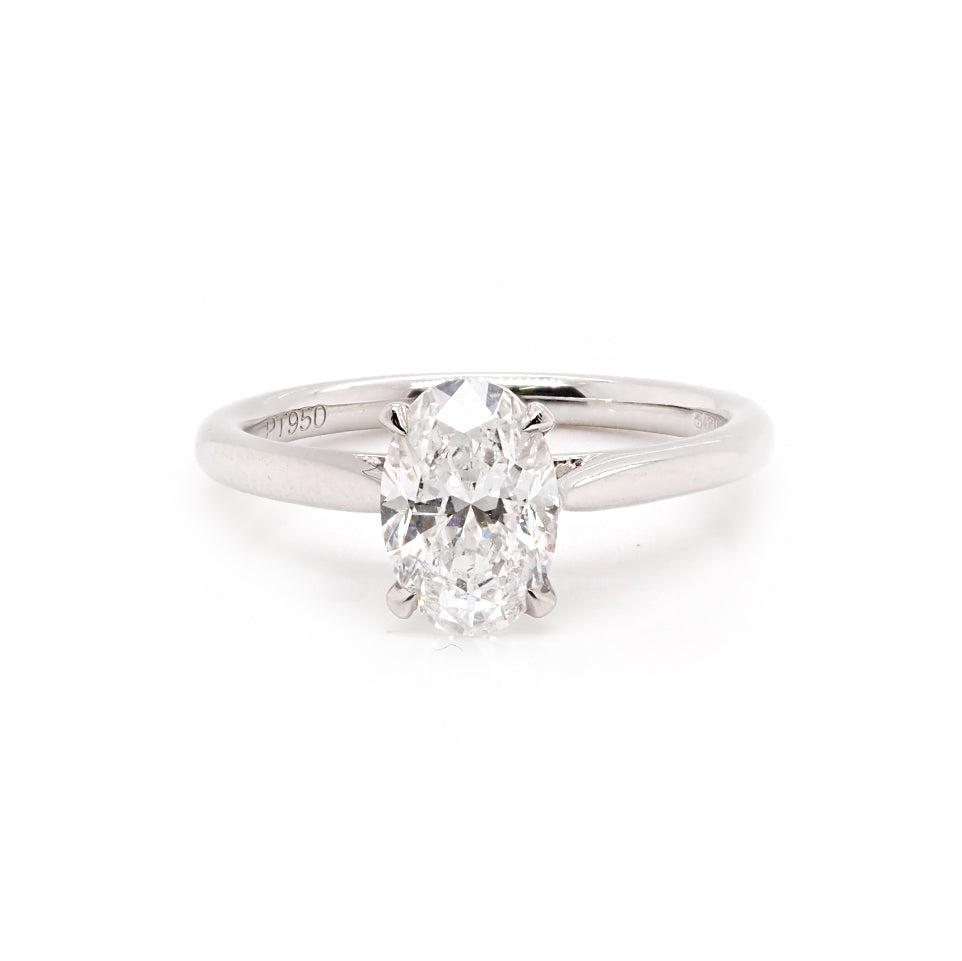 Platinum 1.51 Carat Diamond Solitaire Ring