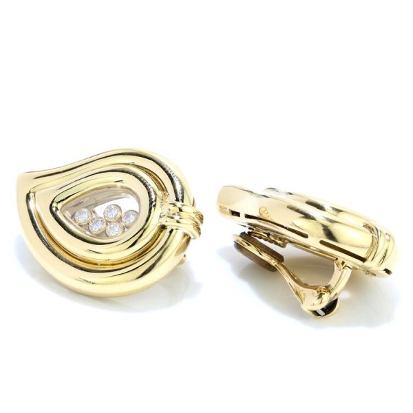 Chopard Happy Diamonds 18ct Yellow Gold Clip On Earrings