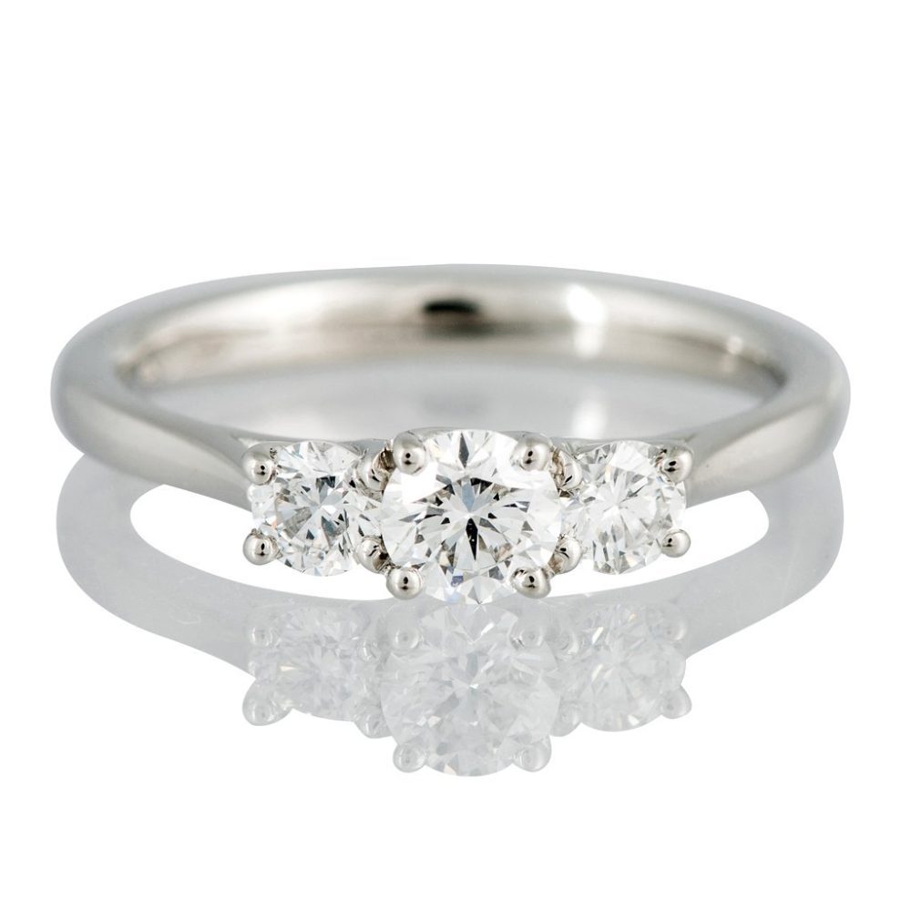 Ogden of Harrogate 'Rosina' Three Stone Diamond Ring