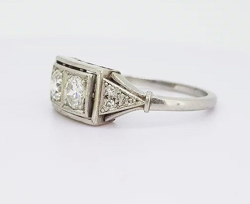Art Deco Diamond and Platinum Ring