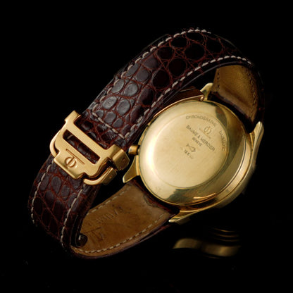 Vintage Baume and Mercier Baumatic 18ct Yellow Gold Chronograph Watch