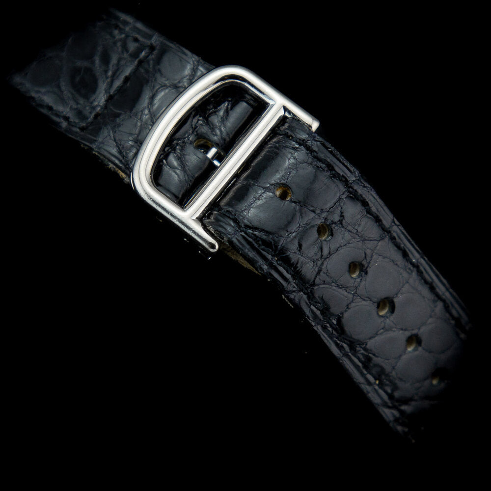 Vintage Cartier Tank Francaise 2404 18ct White Gold Factory Diamond Medium Model Watch with Box and Papers 2005