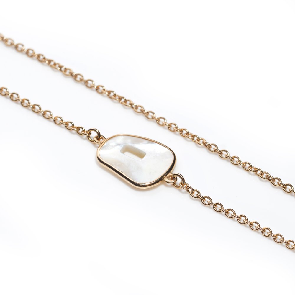 Mattioli 18ct Rose Gold and Mother Of Pearl Puzzle Chanel Necklace