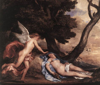 Neo Renaissance Style Pearl and Garnet set Cameo Brooch; 19thC cameo surrounded by later small pearls and garnets, 18ct gold, Circa 1980.