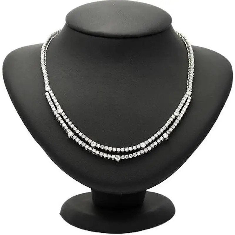Vintage 13ct Diamond Tennis Necklace, Circa 1970s