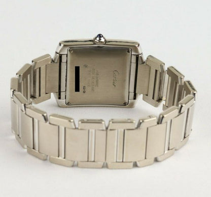 Cartier Gents 2366 Tank Française 18ct White Gold 28mm Auto, Papers