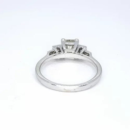 Princess Cut Diamond Engagement Ring in 18ct White Gold, 1.00 carat