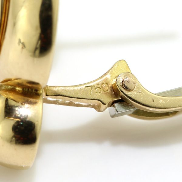 Vintage Italian Rubellite and Diamond Earrings by Poiray