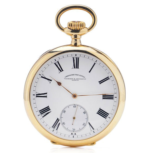 Vintage 1960s Vacheron and Constantin Chronometre Royal 18ct Yellow Gold Pocket Watch