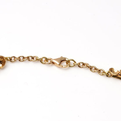 Vintage 18ct Yellow Gold Floral Necklace with Diamonds
